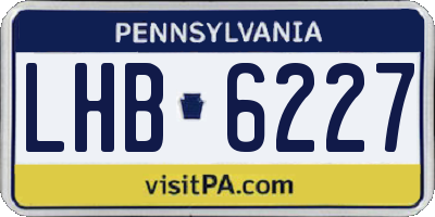 PA license plate LHB6227