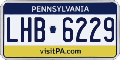 PA license plate LHB6229