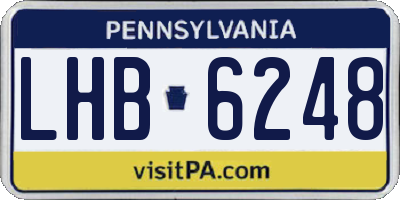 PA license plate LHB6248