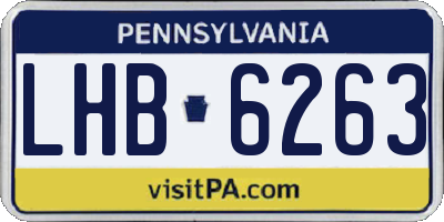 PA license plate LHB6263