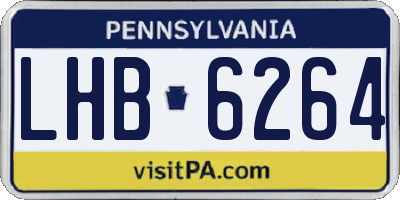 PA license plate LHB6264