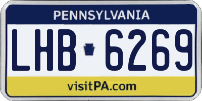 PA license plate LHB6269