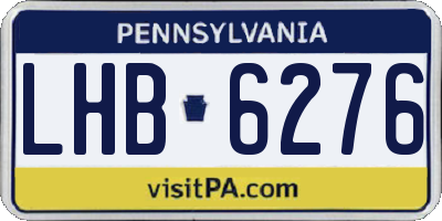 PA license plate LHB6276