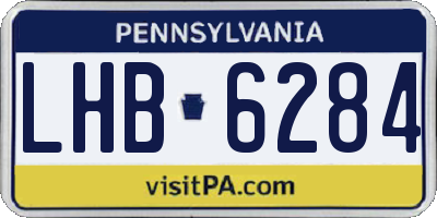 PA license plate LHB6284