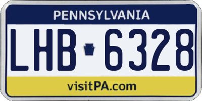 PA license plate LHB6328