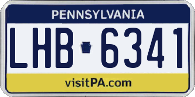 PA license plate LHB6341