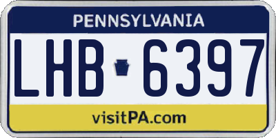 PA license plate LHB6397