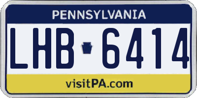 PA license plate LHB6414