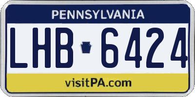 PA license plate LHB6424