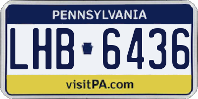 PA license plate LHB6436
