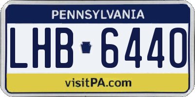 PA license plate LHB6440