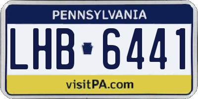 PA license plate LHB6441