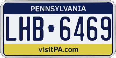 PA license plate LHB6469