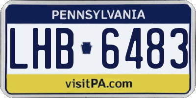 PA license plate LHB6483