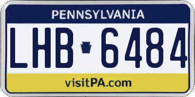PA license plate LHB6484