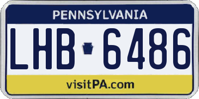 PA license plate LHB6486