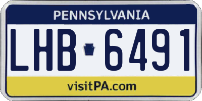 PA license plate LHB6491