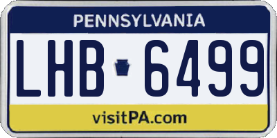 PA license plate LHB6499