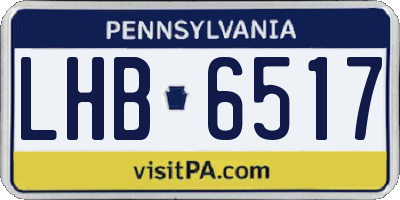 PA license plate LHB6517