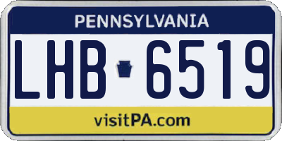 PA license plate LHB6519
