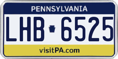 PA license plate LHB6525