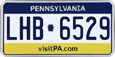 PA license plate LHB6529