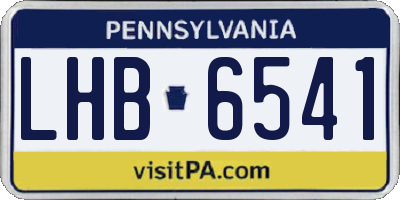 PA license plate LHB6541