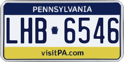 PA license plate LHB6546