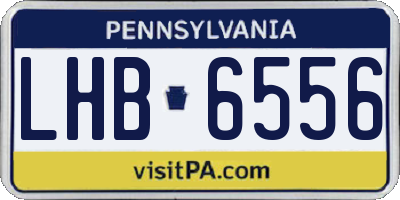 PA license plate LHB6556