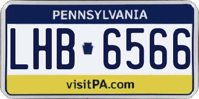 PA license plate LHB6566