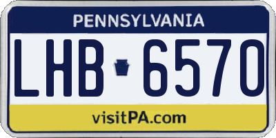 PA license plate LHB6570