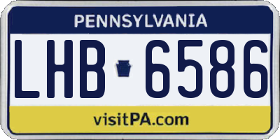 PA license plate LHB6586