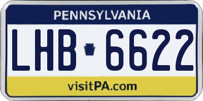 PA license plate LHB6622