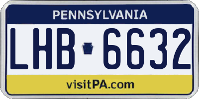 PA license plate LHB6632