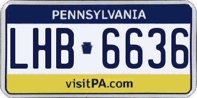 PA license plate LHB6636