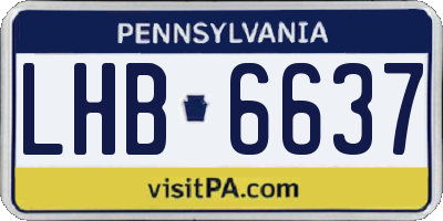 PA license plate LHB6637