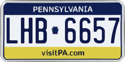 PA license plate LHB6657