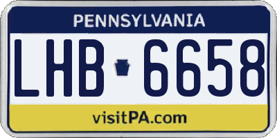 PA license plate LHB6658