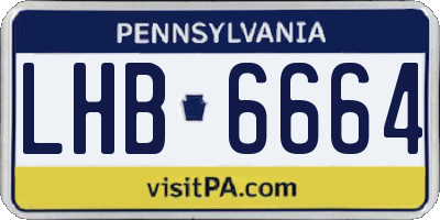 PA license plate LHB6664