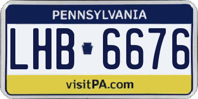 PA license plate LHB6676