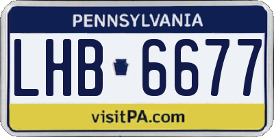 PA license plate LHB6677