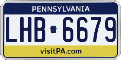 PA license plate LHB6679