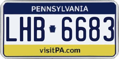 PA license plate LHB6683