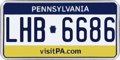 PA license plate LHB6686