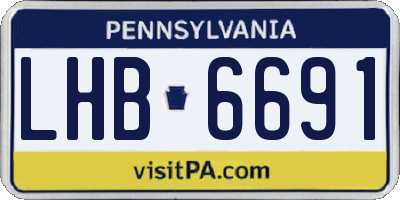 PA license plate LHB6691