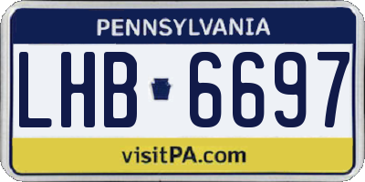 PA license plate LHB6697