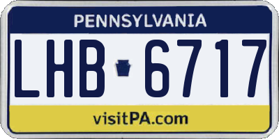 PA license plate LHB6717