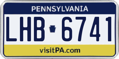 PA license plate LHB6741