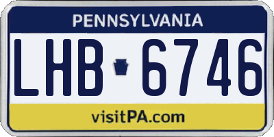 PA license plate LHB6746