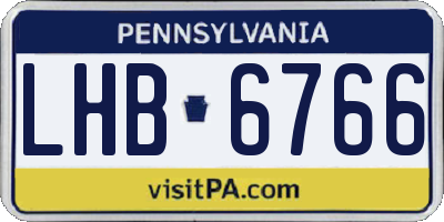 PA license plate LHB6766